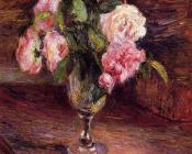 Roses in a Glass - 卡米耶·毕沙罗